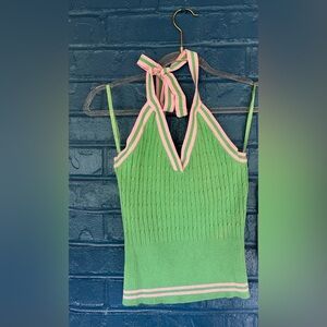 It's‎ Our Time Green Ribbed Sleeveless Tank Top